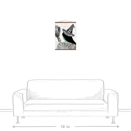 Snakeskin Witch Teak Hanging Canvas Wall Art